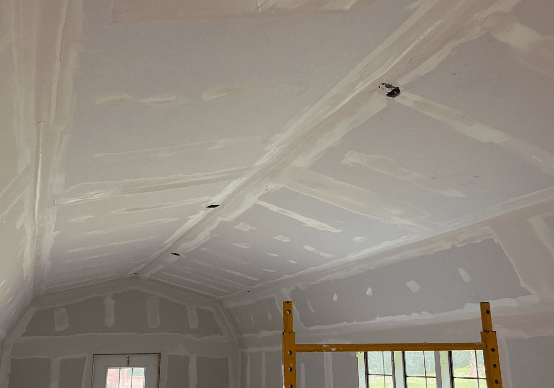 Interior renovation with drywall ceiling